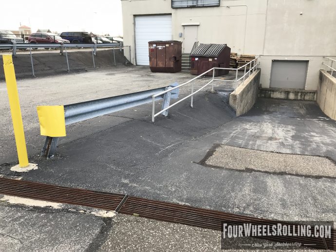 Carle Place Guardrail into Bank Long Island Skateboarding Spots